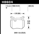 Hawk HPS 5.0 Street Rear Brake Pads - 08-13 BMW 135i - HB604B.598
