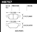 Hawk HP+ Sport Front Brake Pads - Audi 2013 A5 Quattro / 12-16 A6 Quattro/A7 Quattro/A8 Quattro - HB757N.758