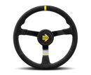 MOMO MODN41 410mm Black Suede Steering Wheel with Black Spokes and Single Stripe
