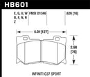 Hawk Ceramic Street Front Brake Pads - Infiniti G37 Sport - HB601Z.626