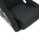NRG Carbon Fiber Bucket Seat (Large), Cloth, Gold Carbon Back Finish - RSC-302CF/GD