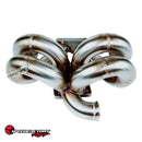 SpeedFactory Racing A/C Compatible Ram Horn Turbo Manifold - D Series - T3 38-40mm V-Band Wastegate Flange - SF-04-005-AC