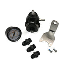 DeatschWerks DWR1000C Adjustable Fuel Pressure Regulator with Gauge and Fittings - Anodized Black