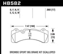 Hawk Blue 9012 Race Brake Pads - Brembo Caliper Family M - HB582E.660