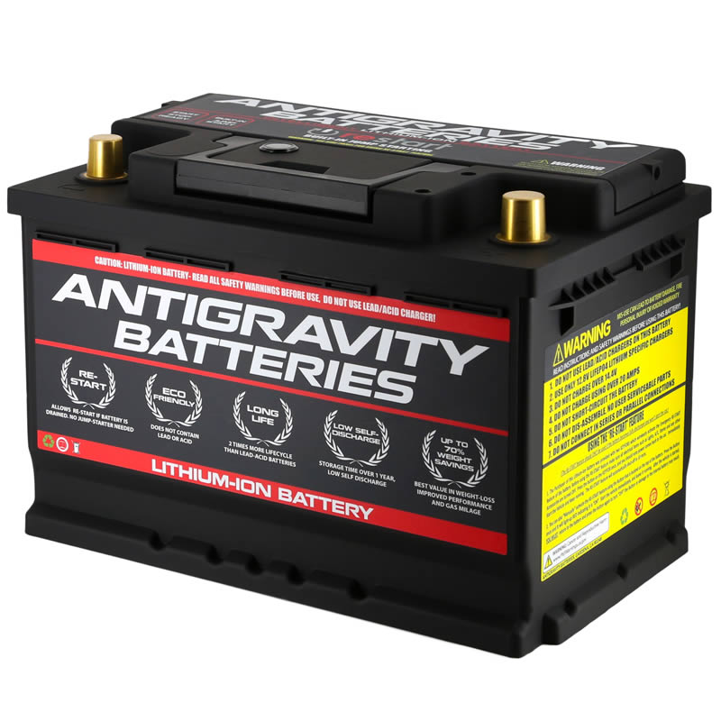 Antigravity T6/L2 Lithium Car Battery w/Re-Start 1500CA, 40AH - AG-T6-40-RS