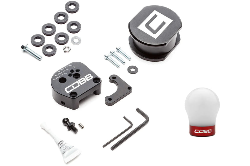 Cobb Tuning  Ford Stage 1+ Drivetrain Package (Exterior, Interior) Focus ST 2013-2018, Focus RS 2016-2018 (White w/ Red Knob) - FOR0DT00EI-W-RD