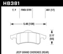 Hawk LTS Street Rear Brake Pads - 99-04 Jeep Grand Cherokee - HB381Y.661