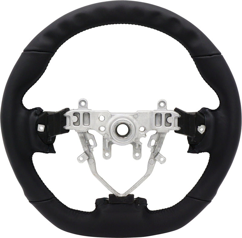 Blox Racing 08-14 Subaru WRX/STI Leather Steering Wheel Black Stitching - BXSW-50000-B