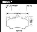 Hawk HP+ Sport Front Brake Pads - 2012 Porsche 911 - HB667N.622