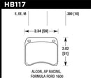 Hawk Blue 9012 Race Brake Pads - AP Racing CP3696 - HB117E.380
