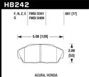 Hawk DTC-60 Race Front Brake Pads - 86-01 Acura (Various) / 88-93 Honda (Various) - HB242G.661