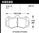 Hawk DTC-60 Race Rear Brake Pads - 2014 McClaren MP4-12C (Spider) - HB586G.660