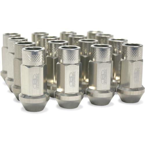 Blox Racing Street Series Forged Lug Nuts - Silver 12x1.5mm - Set of 20 - BXAC-00104-SSSI