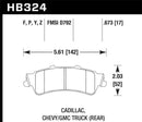 Hawk Super Duty Street Rear Brake Pads - HB324P.673