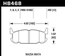 Hawk HP+ Sport Rear Brake Pads - 03-05 Miata w/ Sport Suspension (D1002) - HB468N.492