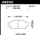 Hawk DTC-60 Race Front Brake Pads - 86-01 Acura (Various) / 88-93 Honda (Various) - HB242G.661