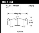 Hawk DTC-70 Race Front Brake Pads - 08 Porsche 911 Targa 4/4S/03-05 911 GT2/04-08 GT3/07-08 Turbo - HB483U.635