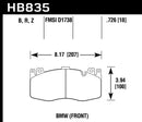 Hawk Ceramic Street Front Brake Pads - 15-19 BMW X6 M - HB835Z.726
