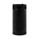 Mishimoto Universal Compact Baffled Oil Catch Can - 3-Port - MMBCC-CBTHR-XLBK