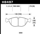 Hawk Ceramic Street Front Brake Pads - 04-06 Audi TT Quattro / 04-05 VW Golf R32 - HB497Z.776