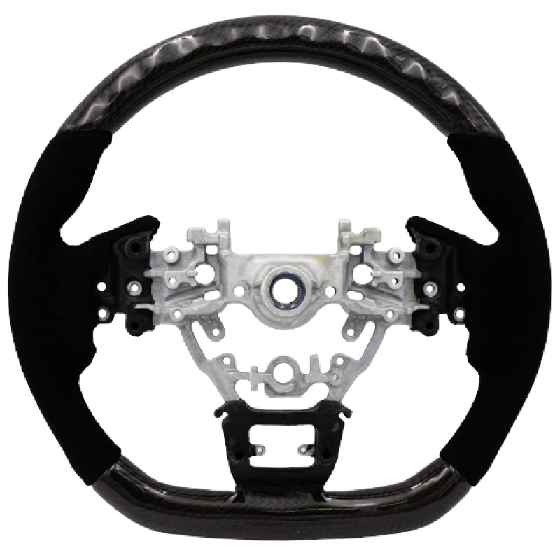 Blox Racing 22+ Subaru Carbon/Alcantara Steering Wheel Black Stitching - BXSW-50020-B