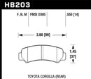 Hawk HPS Street Rear Brake Pads - HB203F.550