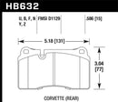 Hawk LTS Street Front Brake Pads - 2005 Aston Martin DB9 - HB632Y.586