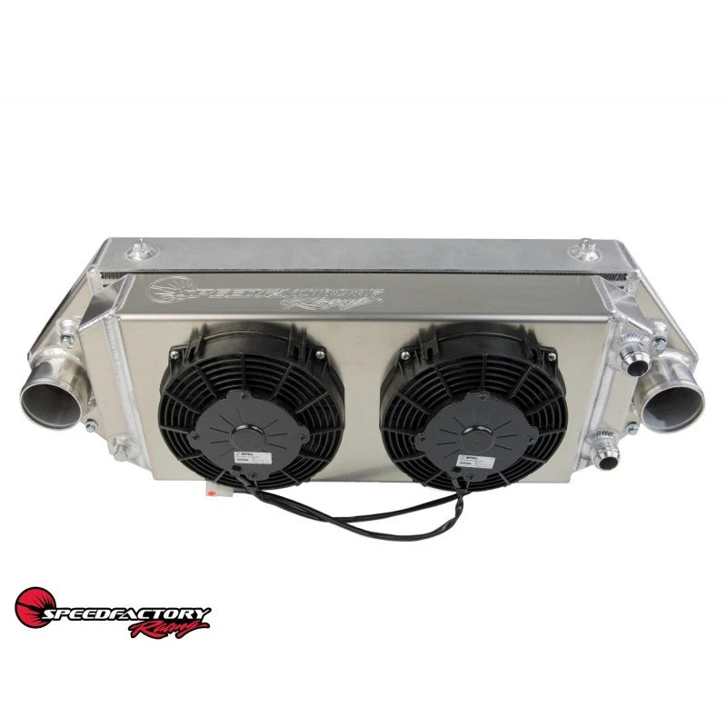 External Radiator Combo SpeedFactory Racing Dual Backdoor Intercooler | Tucked Radiator Combo
