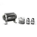 DeatschWerks Stainless Steel 10AN Inline Fuel Filter Housing Kit (70mm, 10 Micron)