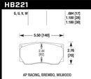 Hawk DTC-70 Race Brake Pads - AP Racing/Wilwood - HB221U.787