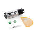 DeatschWerks 340lph DW300C Compact Fuel Pump with Mounting Clips and Install Kit for Subaru WRX and Legacy Models