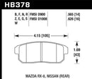 Hawk DTC-30 Race Rear Brake Pads - Mazda RX-8 / Nissan Track s - HB378W.565