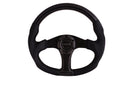NRG CARBON FIBER STEERING WHEEL 350MM BLACK CARBON OVAL SHAPE - ST-013CFCF
