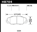 Hawk Ceramic Street Front Brake Pads - 06-09 Toyota RAV4 / 10-13 Toyota Matrix - HB704Z.692