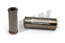 DeatschWerks Stainless Steel 10AN 100 Micron Universal Inline Fuel Filter Housing Kit (160mm)
