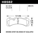 Hawk HPS 5.0 Street Brake Pads - Brembo Caliper - HB582B.660
