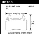 Hawk DTC-60 Race Front or Rear Brake Pads - 2014 Chevrolet Corvette - HB726G.582