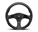 MOMO Team 280mm Steering Wheel with Black Leather and Spokes - Part TEA28BK0B