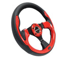 NRG Reinforced Steering Wheel- 320mm Sport Steering Wheel w/ Red Trim - RST-001RD