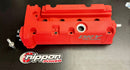 Dry Creation K-Series Valve Cover for Mechanical Fuel Pump - Red - Logo