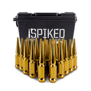 Mishimoto Mishimoto Steel Spiked Lug Nuts M12x1.50 24pc Set Gold - MMLG-SP1215-24GD