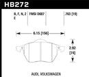 Hawk Blue 9012 Race Front Brake Pads - 00-06 Audi TT/00-06 TT Quattro 1.8L / 99-04 VW Golf GTI 2.8L - HB272E.763