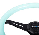 NRG Classic Wood Grain Wheel, 350mm 3 black spokes-Minty Fresh Color - ST-015BK-MF