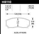 Hawk HT-10 Race Brake Pads - AP CP3307 / CP5040-5S4 / CP5200 (SC250) Caliper - HB110S.654