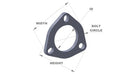 Vibrant 3-bolt Stainless Steel Flange (2.5" I.D.) - Single Flange, Retail Packed - 1482S