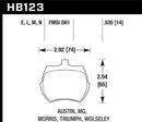 Hawk HP+ Sport Front Brake Pads - HB123N.535