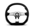 MOMO Trek R/350 mm Steering Wheel with Black AirLeather and Brushed Aluminum Spokes