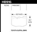 Hawk DTC-60 Race Front or Rear Brake Pads - 2020 Toyota Supra / 19-20 BMW Z4 - HB916G.740