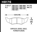 Hawk HPS Street Rear Brake Pads - SRT4 - HB176F.614