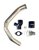 Torque Solution Titanium Brushed/Raw Top Mount Charge Pipe for 2015-2021 Subaru WRX - Part TS-SU-843-RW